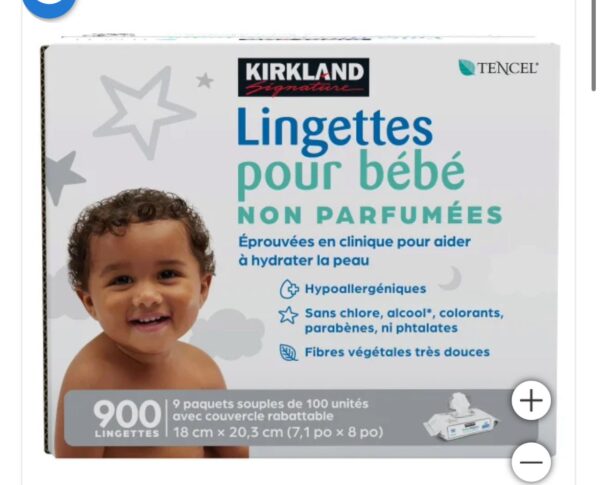 Kirkland 900 lingettes